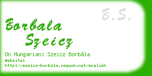 borbala szeicz business card